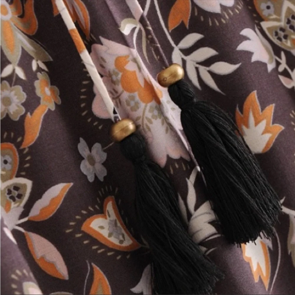 #82CLOSEOUT SALE! NEW! Gypsy Boho Floral Maxi Skirt - Picture 8 of 9